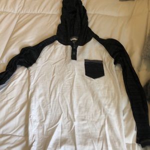 Boys long sleeve hooded shirt